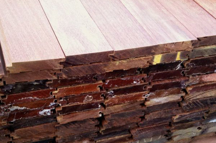 Grooved Ipe decking