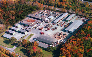 Baltimore, MD lumberyard view from a plane